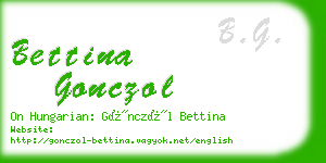 bettina gonczol business card